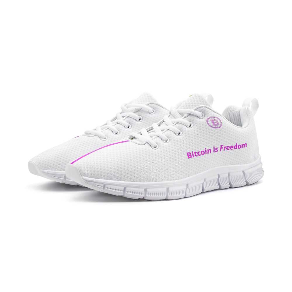 Bitcoin is Freedom White/Pink Sneakers