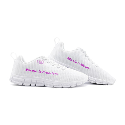 Bitcoin is Freedom White/Pink Sneakers