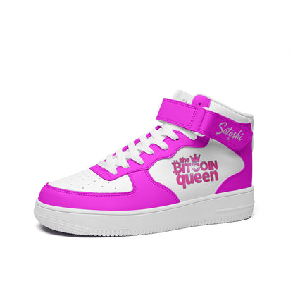 Bitcoin Queen Pink Scarce High Top Sneakers