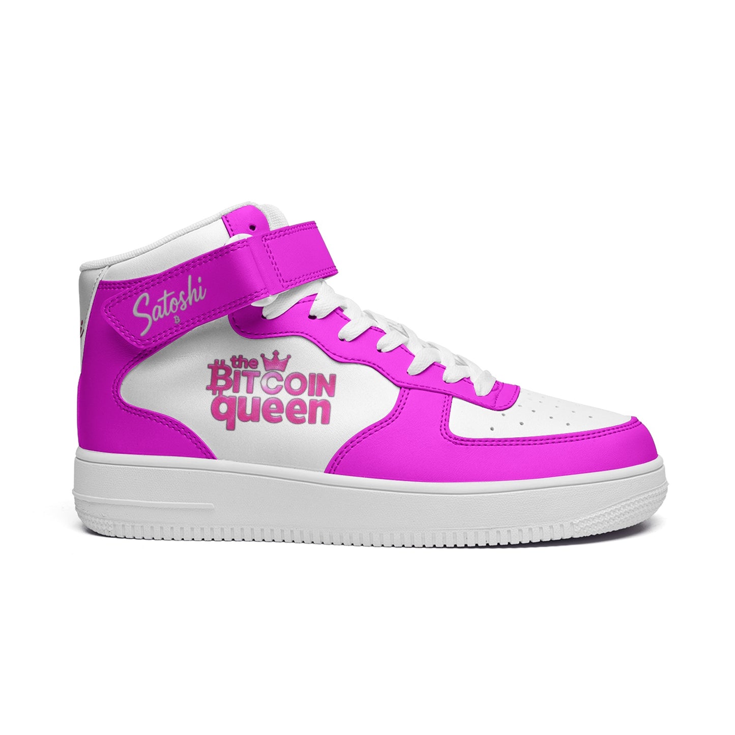 Bitcoin Queen Pink Scarce High Top Sneakers