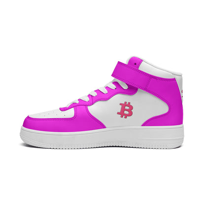 Bitcoin Queen Pink Scarce High Top Sneakers
