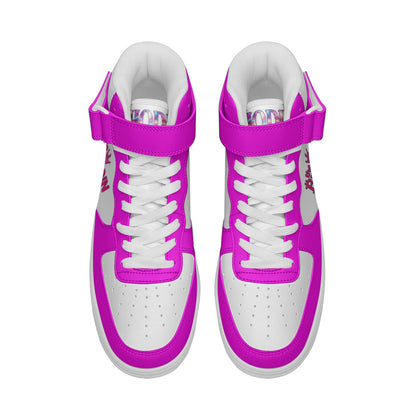 Bitcoin Queen Pink Scarce High Top Sneakers
