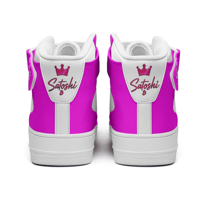 Bitcoin Queen Pink Scarce High Top Sneakers