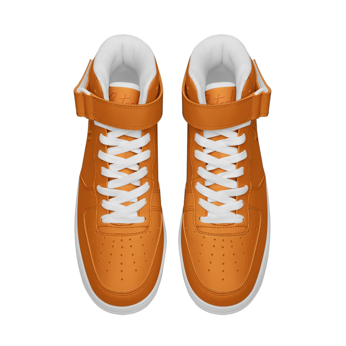 Full Orange Pill High Top Sneakers