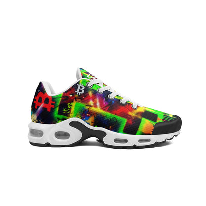 Neon Graffiti Bitcoin Air Flex Sneakers