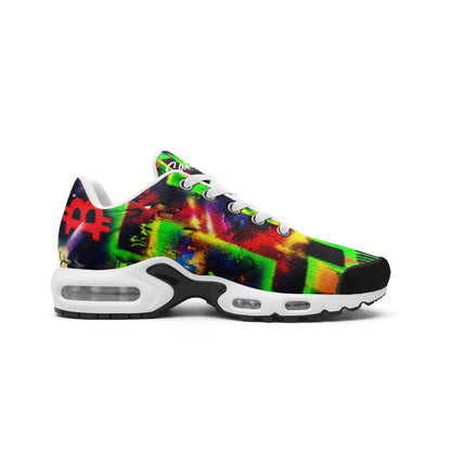 Neon Graffiti Bitcoin Air Flex Sneakers
