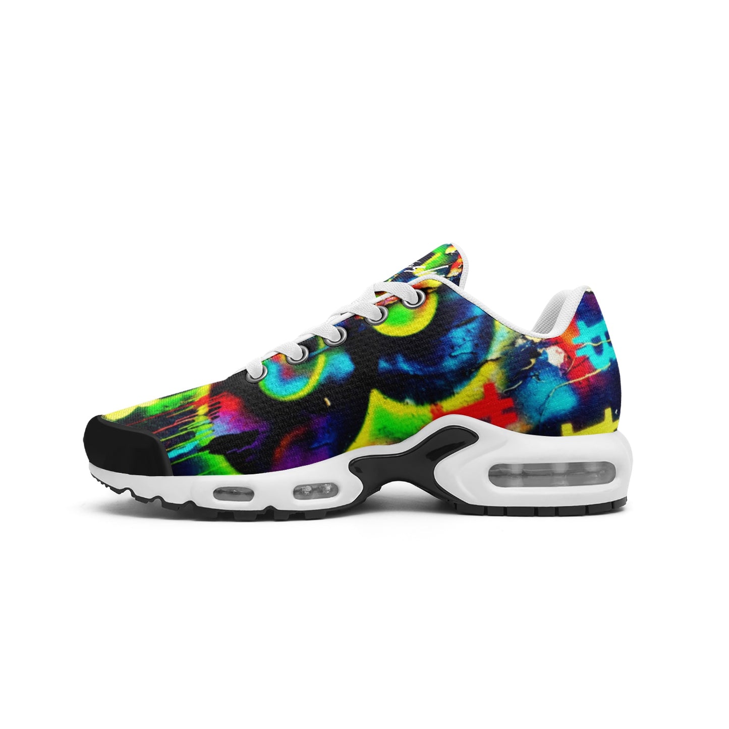 Neon Graffiti Bitcoin Air Flex Sneakers