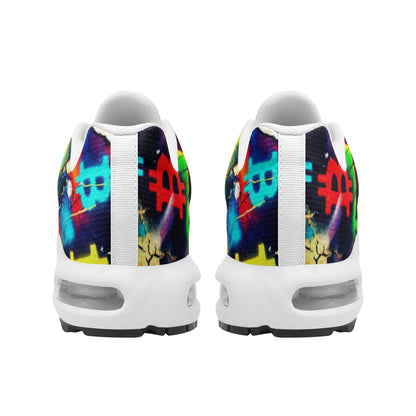 Neon Graffiti Bitcoin Air Flex Sneakers
