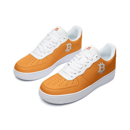 Bitcoin White Top Low Top Sneakers