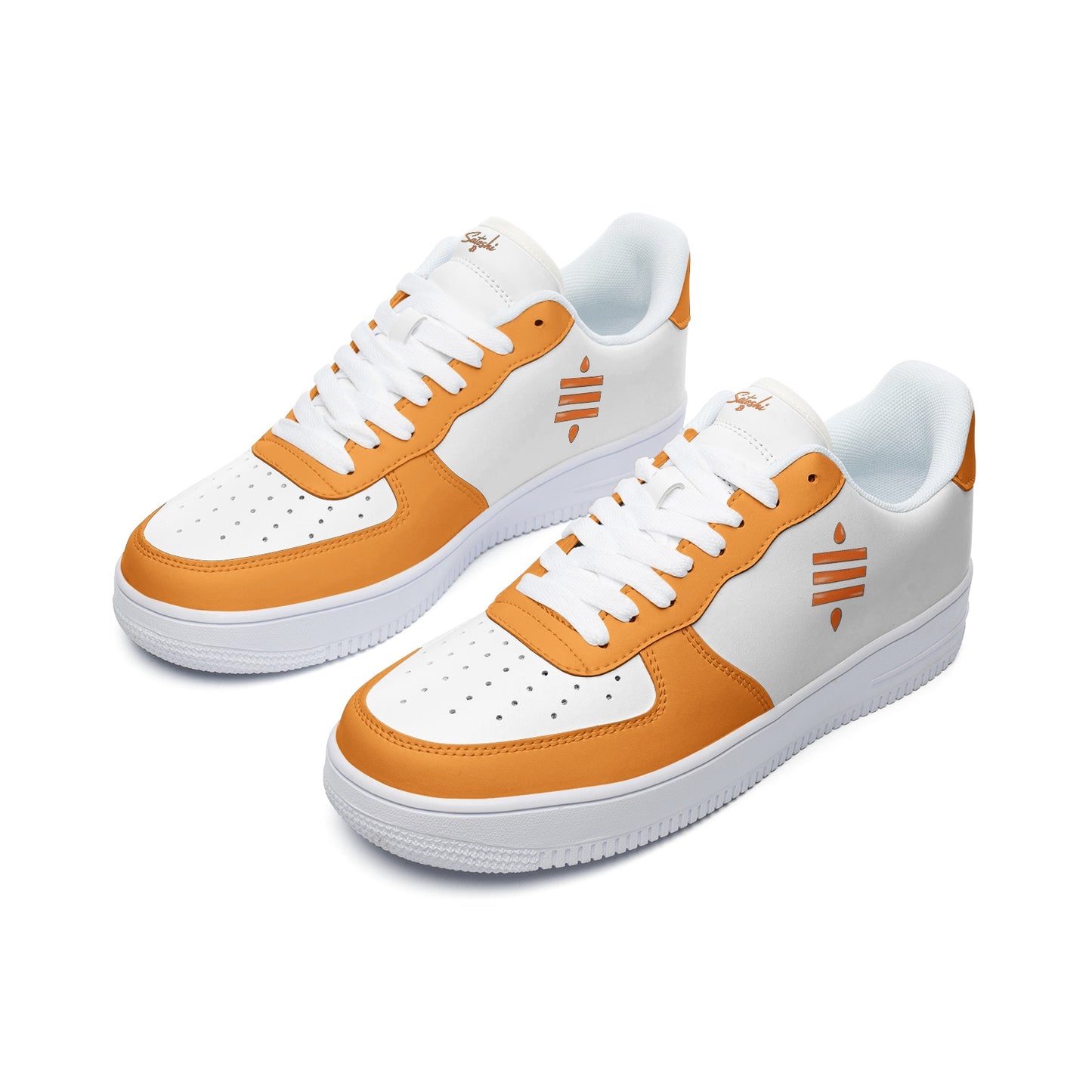Sats Low Top Orange Sneakers