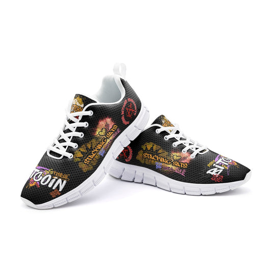 Dark Bitcoin Graffiti Sneakers