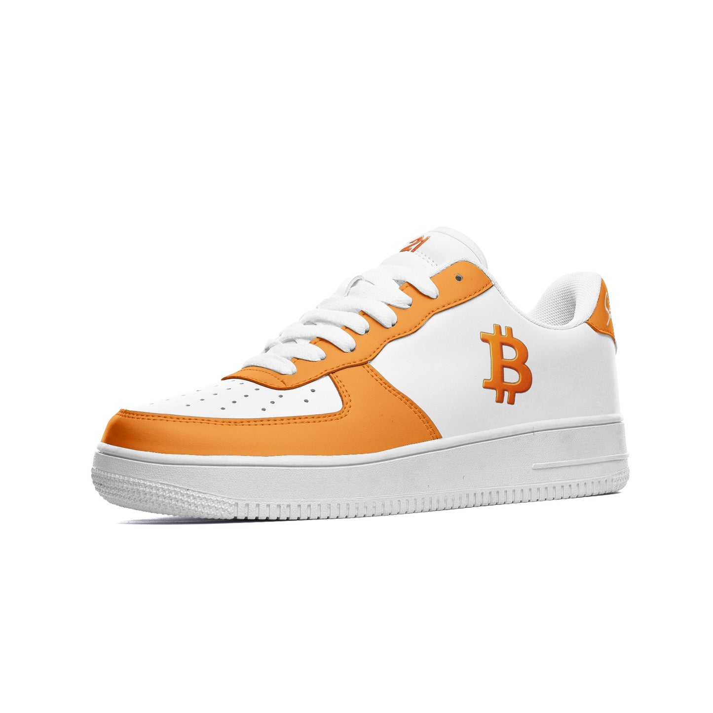 Classic B Orange — Bitcoin Low Top Sneakers