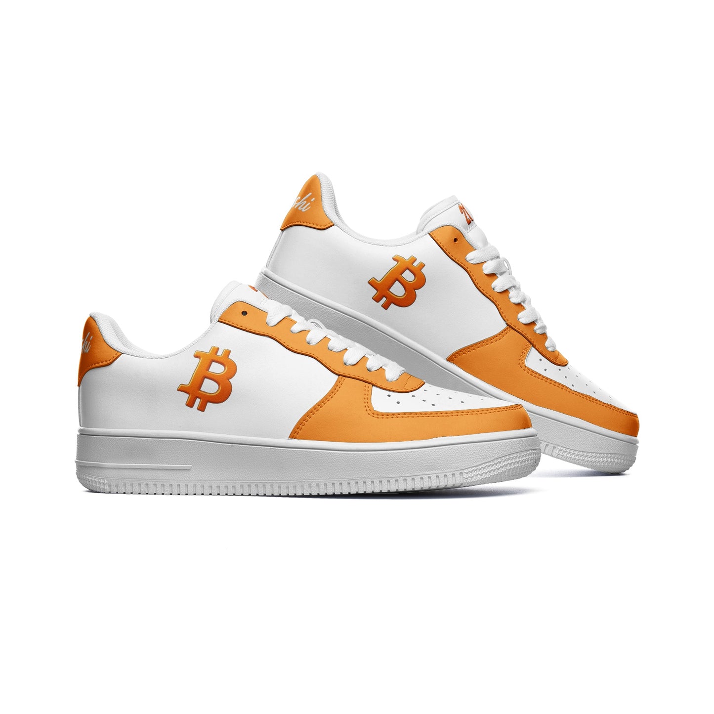 Classic B Orange — Bitcoin Low Top Sneakers