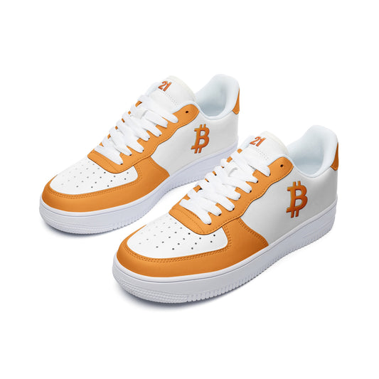 Classic B Orange — Bitcoin Low Top Sneakers