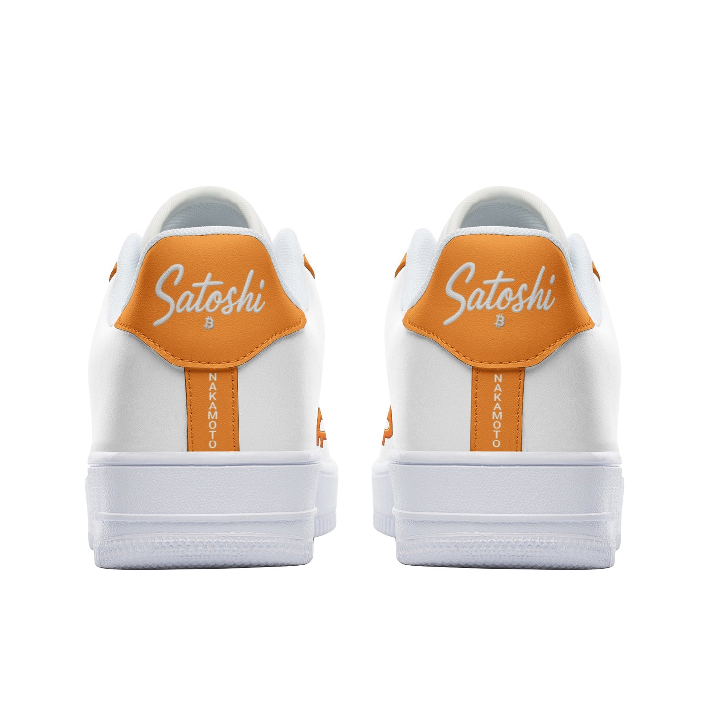 Classic B Orange — Bitcoin Low Top Sneakers