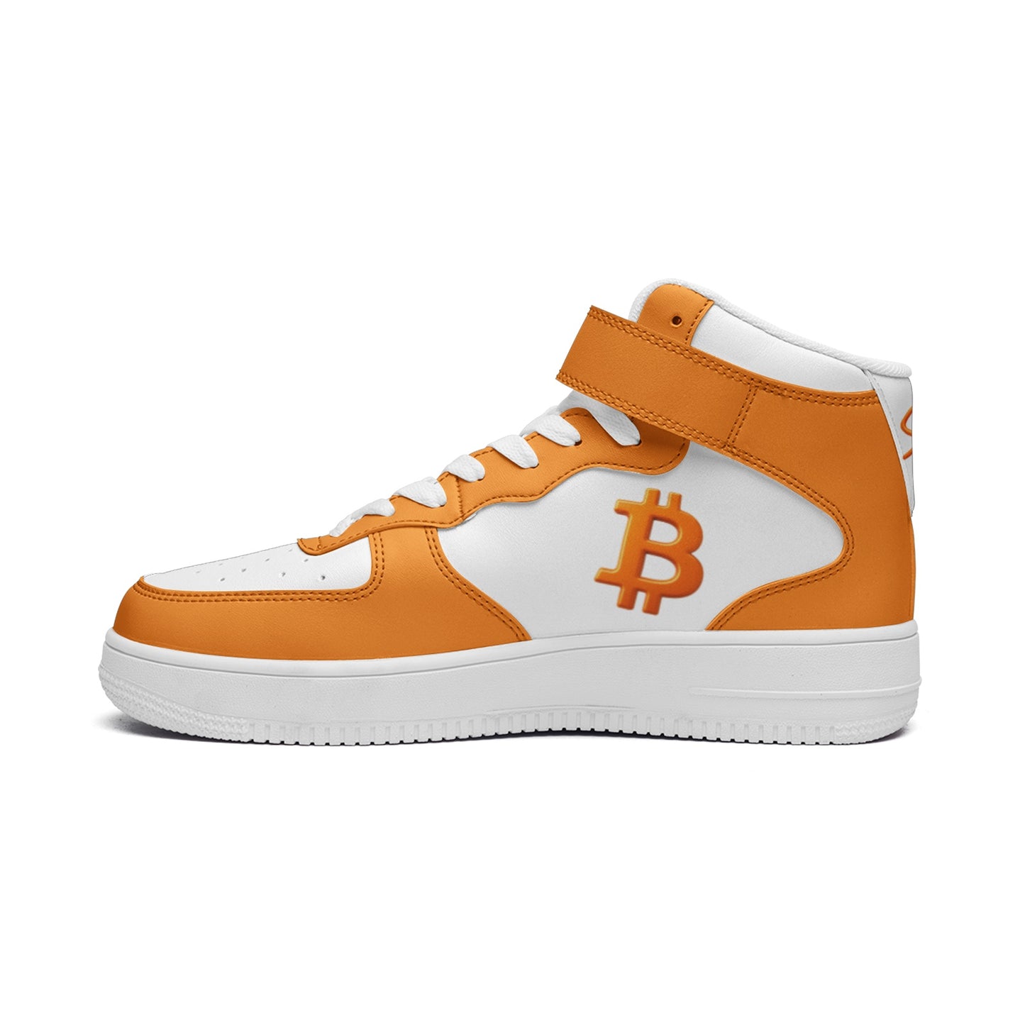 Classic B Orange High Tops — Bitcoin High Top Sneakers