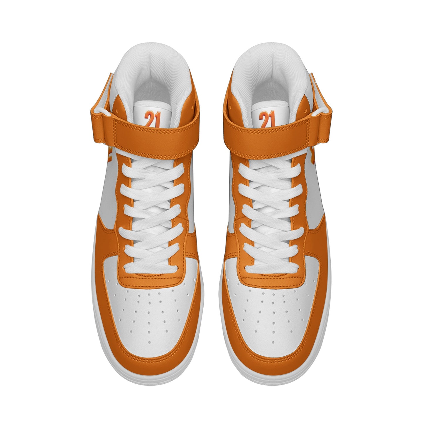 Classic B Orange High Tops — Bitcoin High Top Sneakers