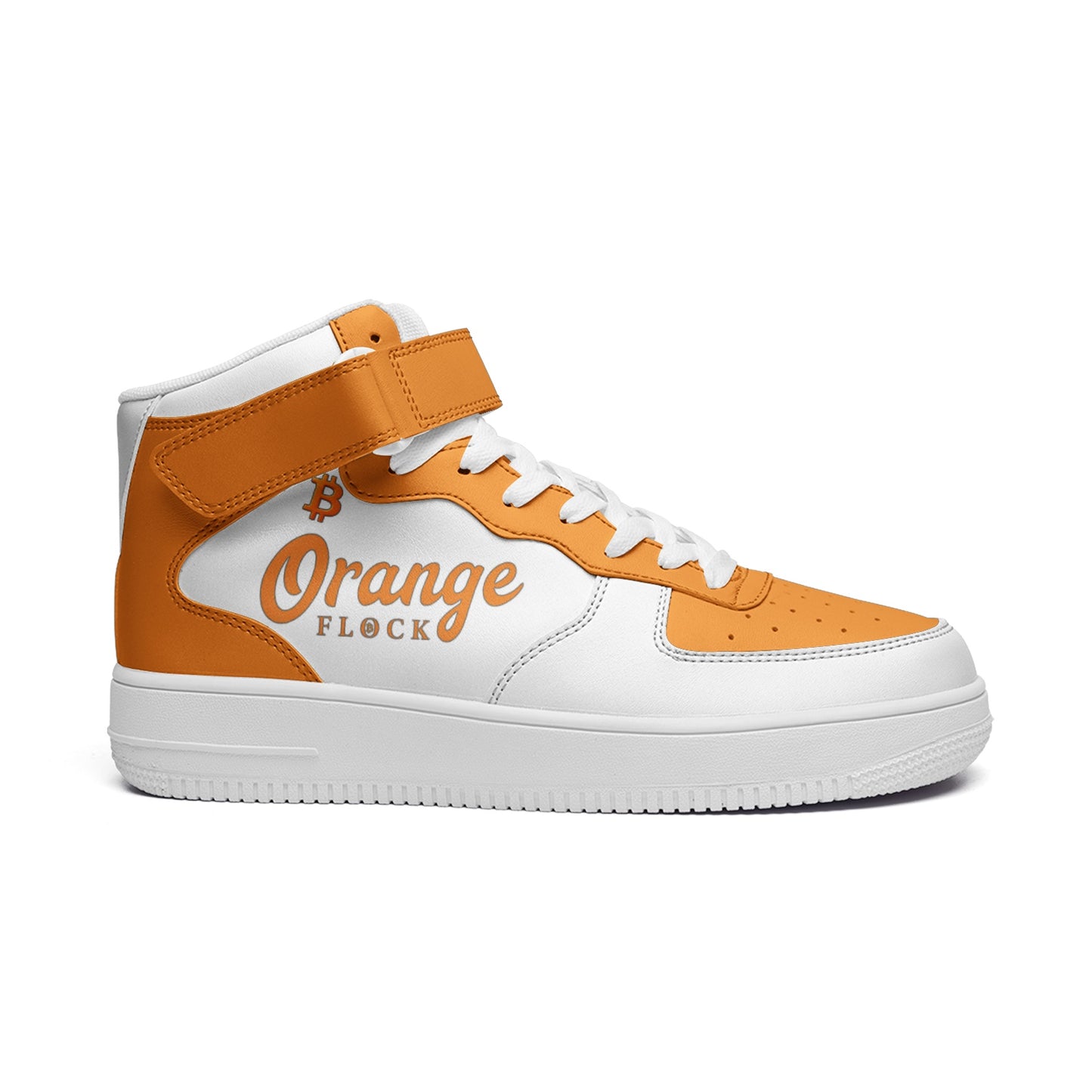 Orange Flock White/Orange Edition High Top Sneakers