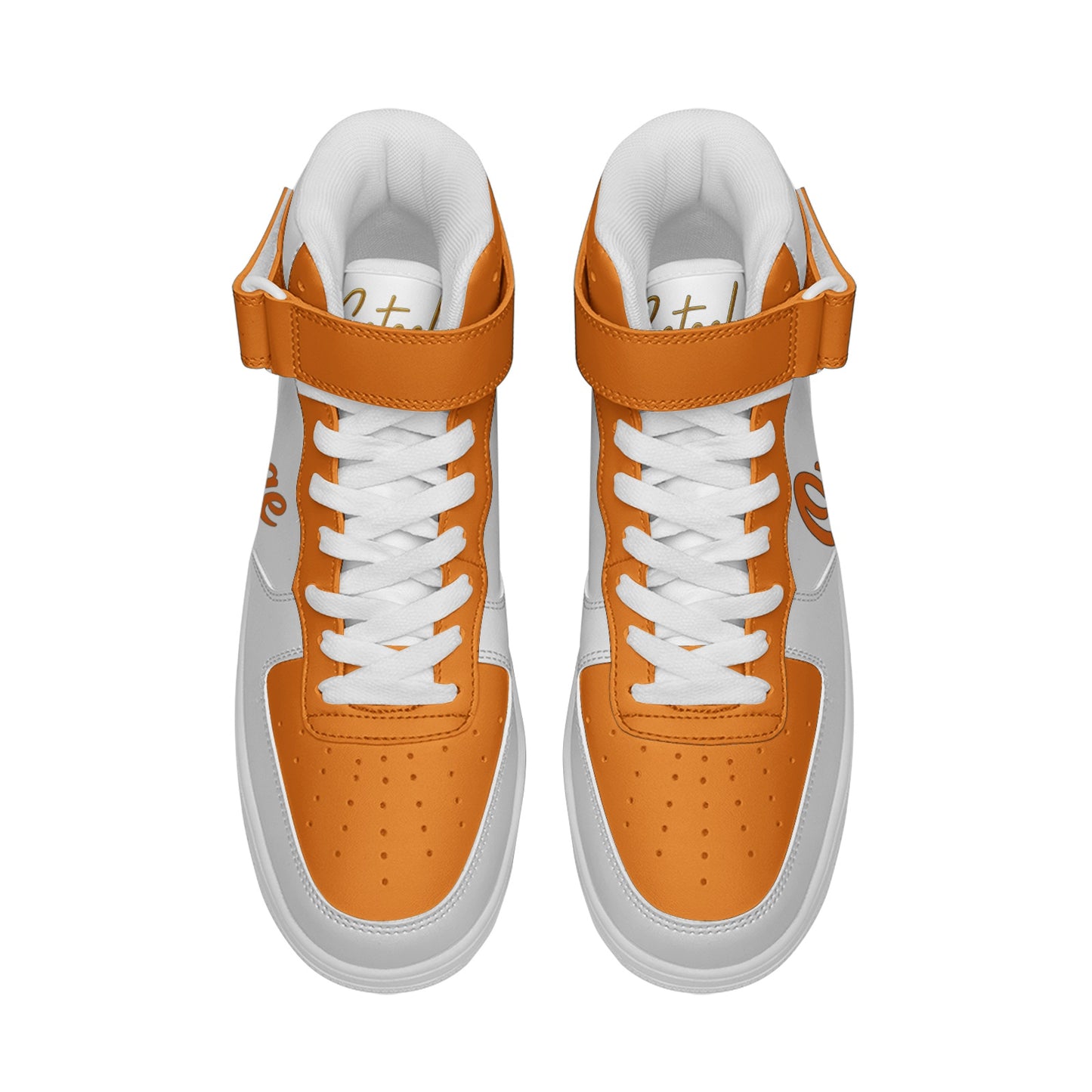 Orange Flock White/Orange Edition High Top Sneakers