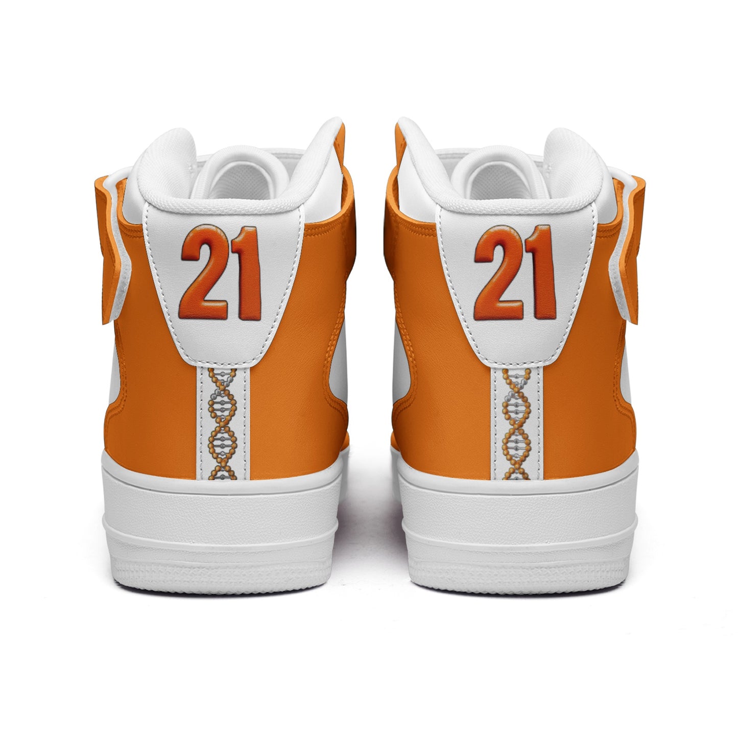 Orange Flock White/Orange Edition High Top Sneakers
