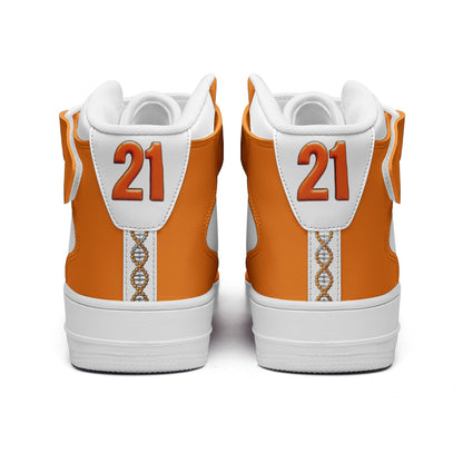 Orange Flock White/Orange Edition High Top Sneakers