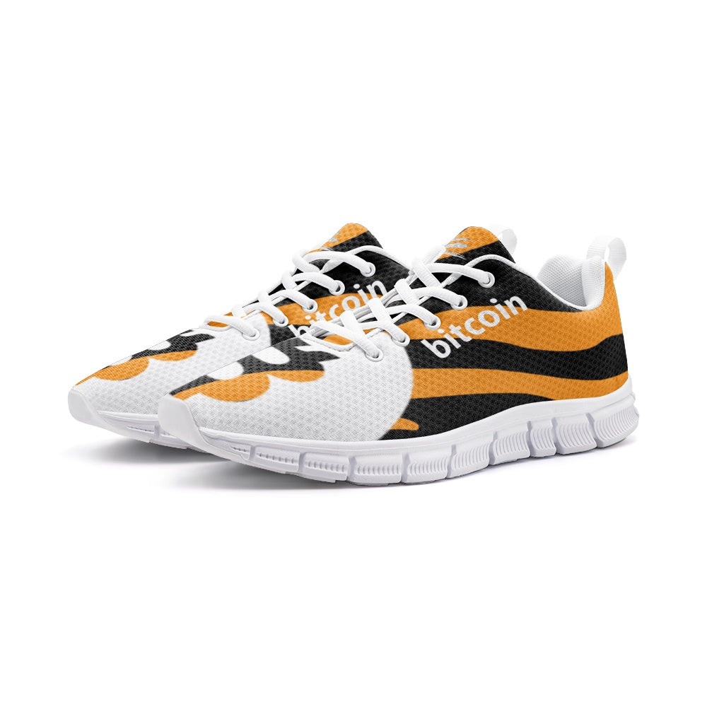 Bitcoin Tiger Print Orange Black Sneakers