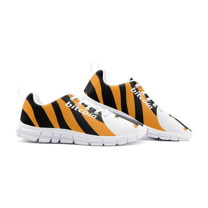 Bitcoin Tiger Print Orange Black Sneakers