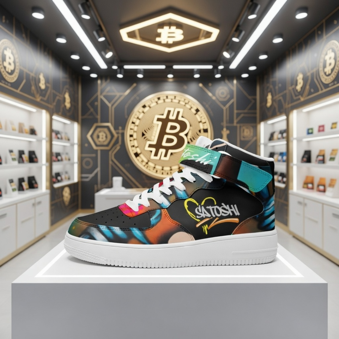 Bitcoin Graffiti High Top Sneakers