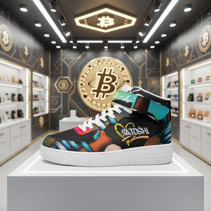 Bitcoin Graffiti High Top Sneakers
