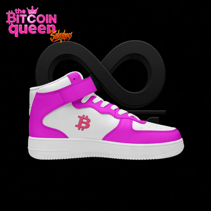 Bitcoin Queen Pink Scarce High Top Sneakers