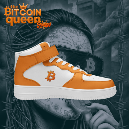 Bitcoin Queen Orange Scarce High Top Sneakers