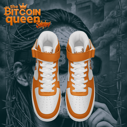 Bitcoin Queen Orange Scarce High Top Sneakers