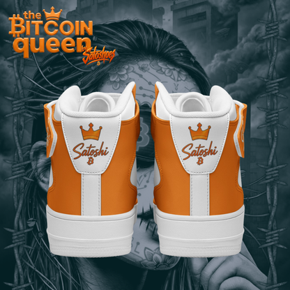 Bitcoin Queen Orange Scarce High Top Sneakers