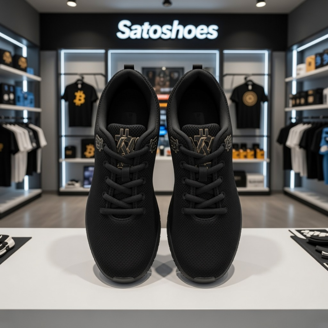 Bitcoin Black Stealth Sneakers
