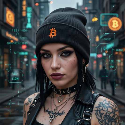 Classic Bitcoin B Embroidered Cuffed Beanie