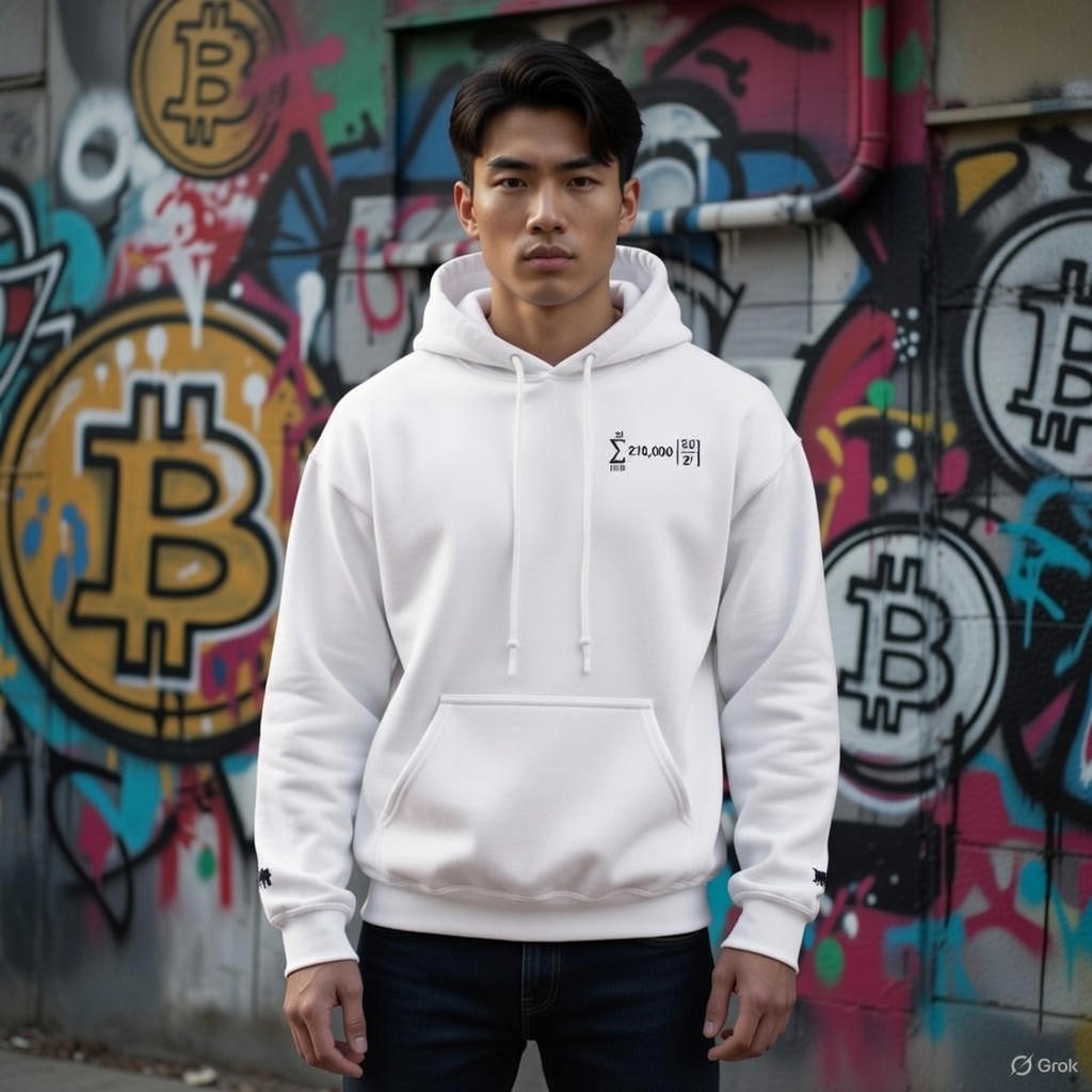 Bitcoin Equation Embroidered Unisex Pullover Hoodie