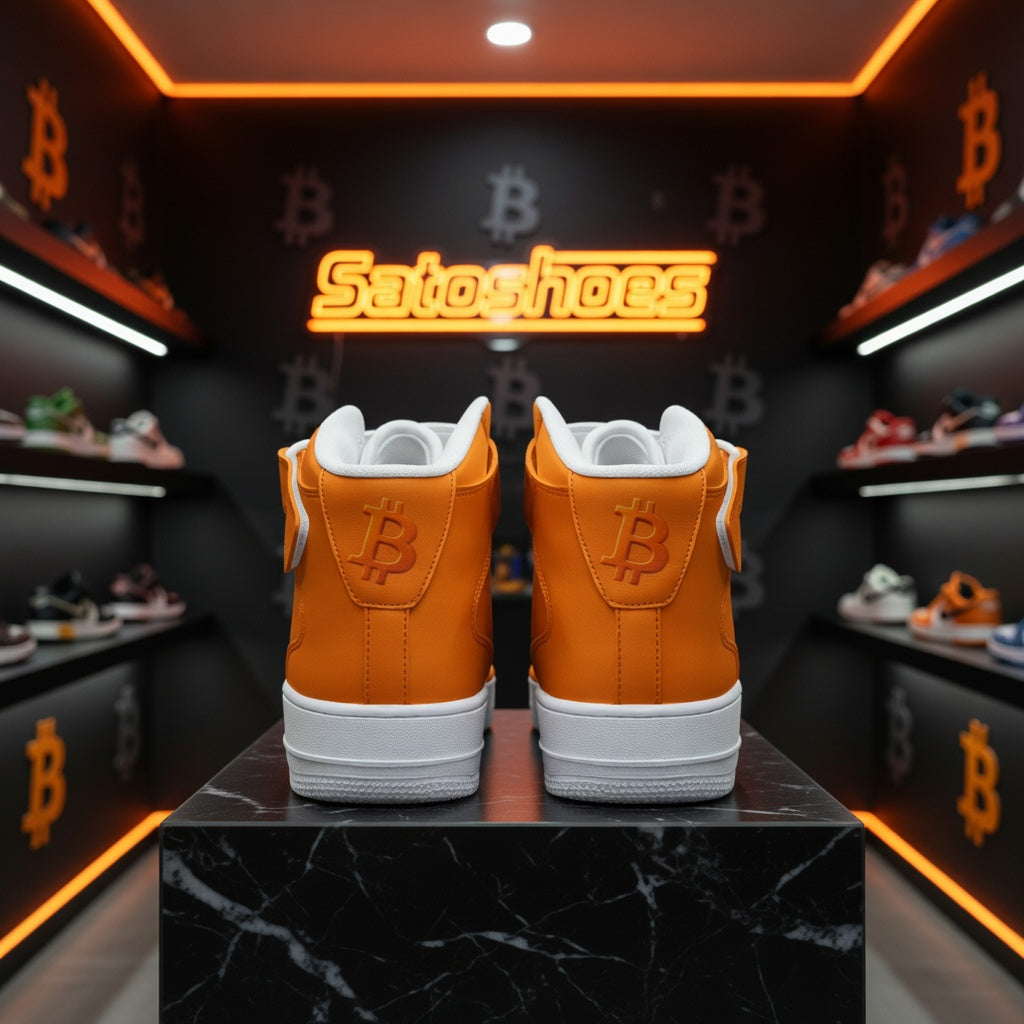 Full Orange Pill High Top Sneakers