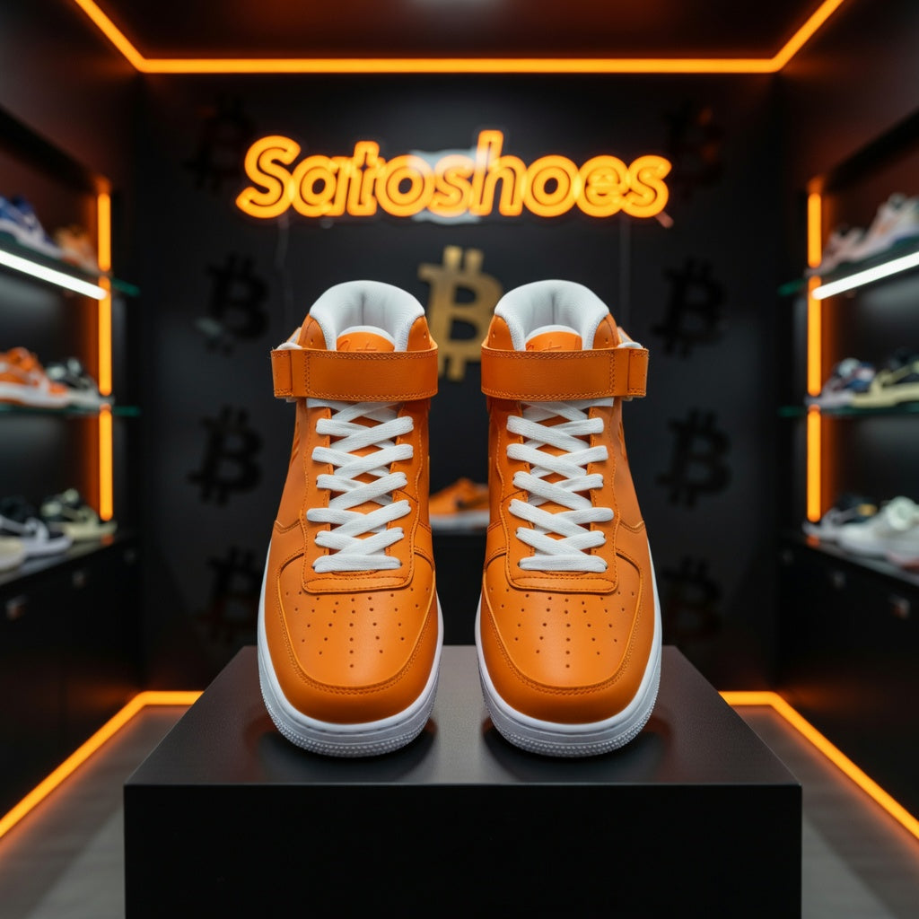 Full Orange Pill High Top Sneakers