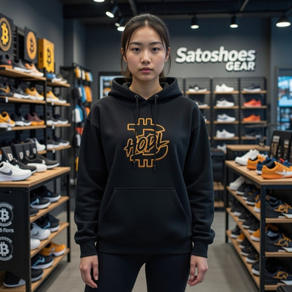 HODL B DTF Print Unisex Pullover Hoodie