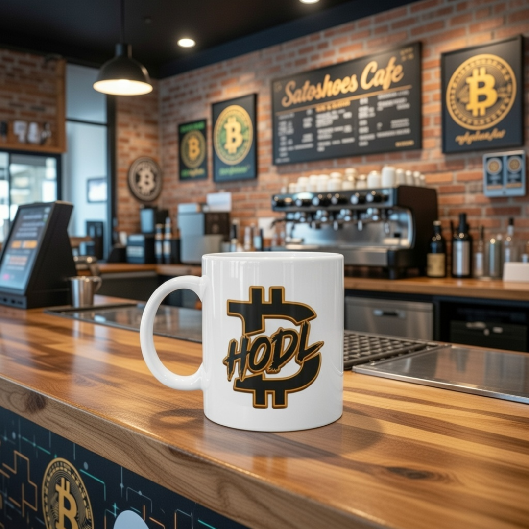 HODL B White 11oz Ceramic Mug