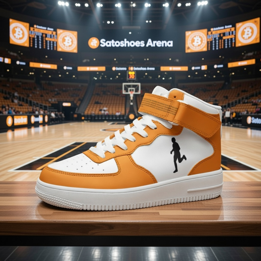 Hal Orange High Tops — Bitcoin High Top Sneakers
