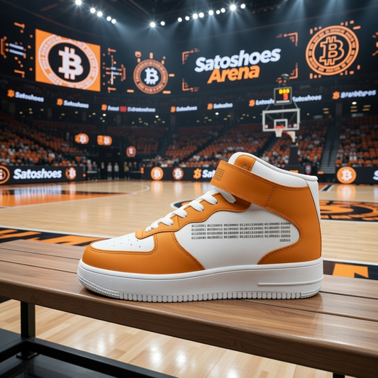 Hal Orange High Tops — Bitcoin High Top Sneakers