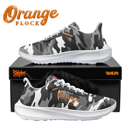 Orange Flock Urban Camo Sneakers
