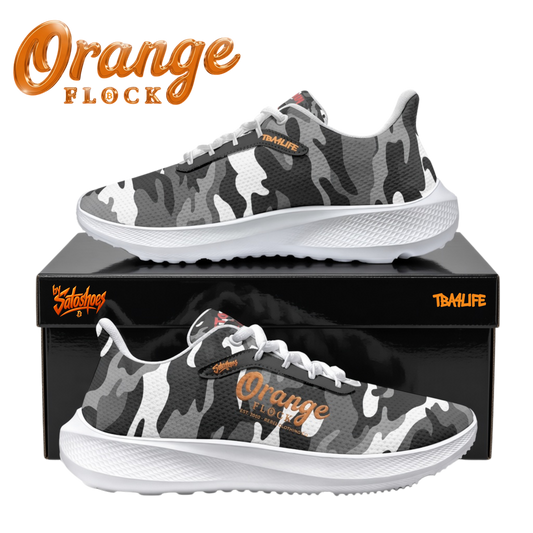 Orange Flock Urban Camo Sneakers