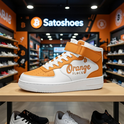 Orange Flock White/Orange Edition High Top Sneakers