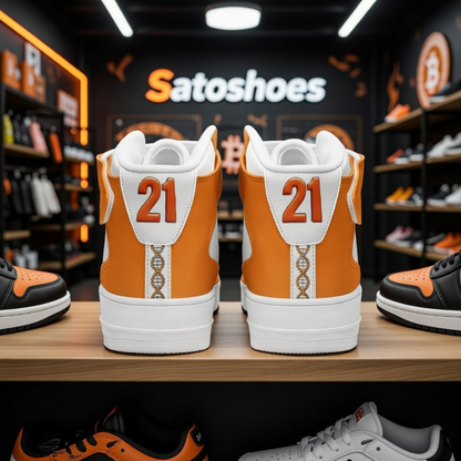 Orange Flock White/Orange Edition High Top Sneakers