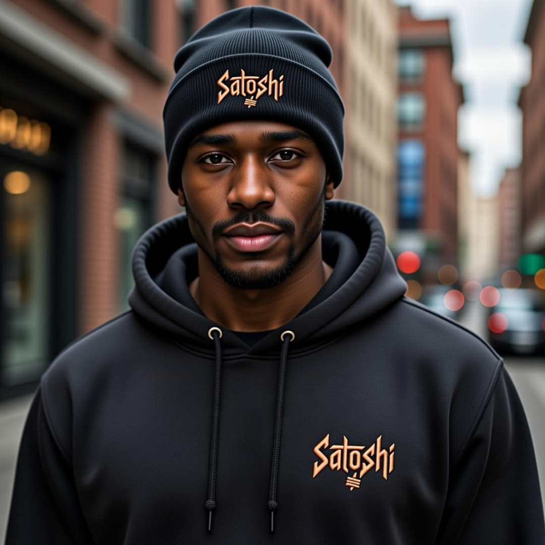 Satoshi Embroidered Cuffed Beanie 5 colours available