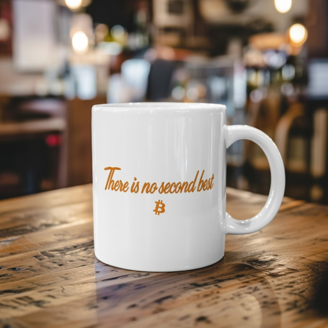 Satoshi Signature B White 11oz Ceramic Mug