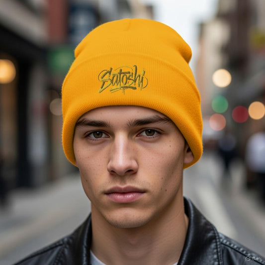 Satoshi Signature Embroidered Cuffed Beanie 5 colours available
