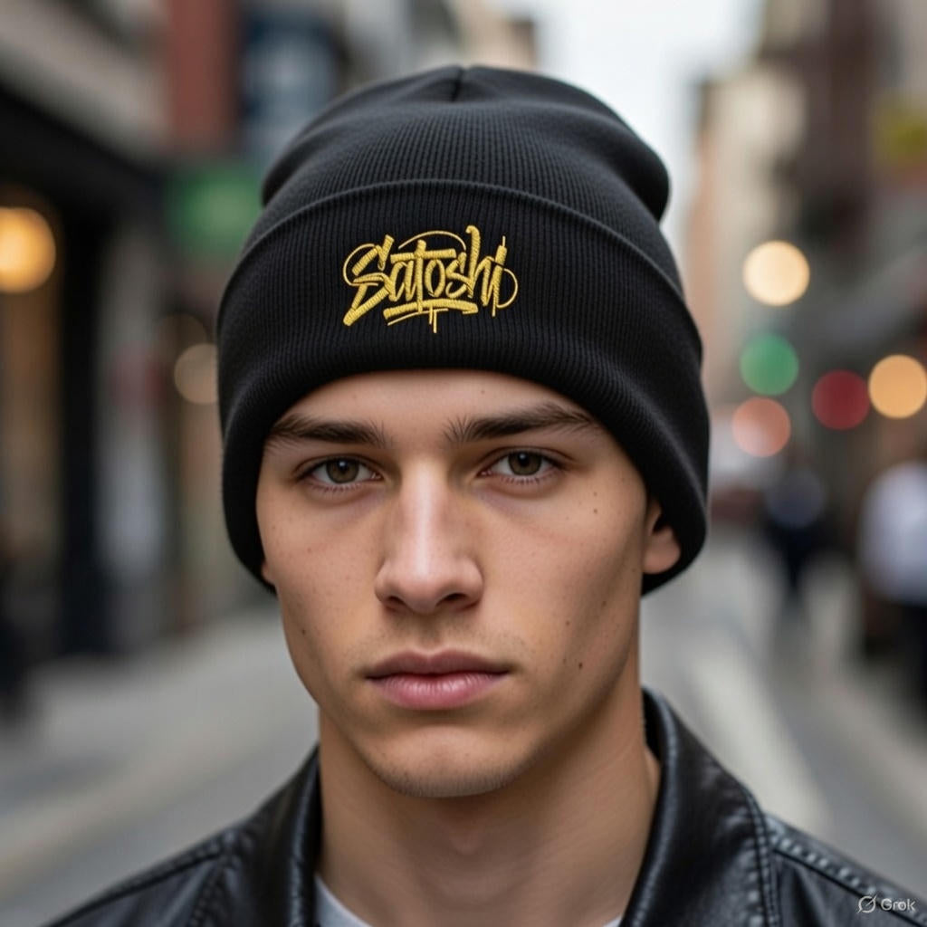 Satoshi Signature Embroidered Cuffed Beanie 5 colours available